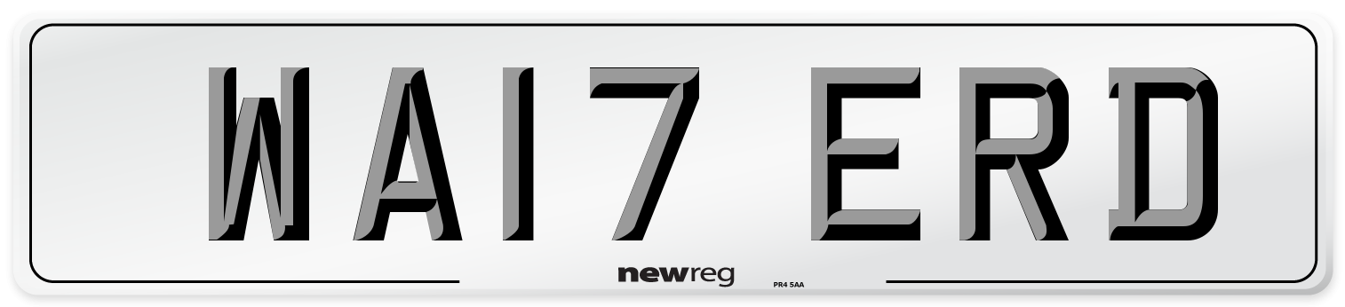 WA17 ERD Number Plate from New Reg